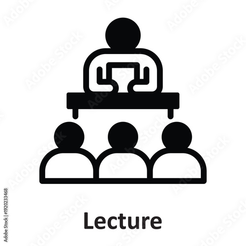 Lecture Vector icon which can easily modify or edit