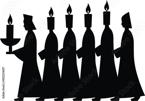 People With Burning Candles