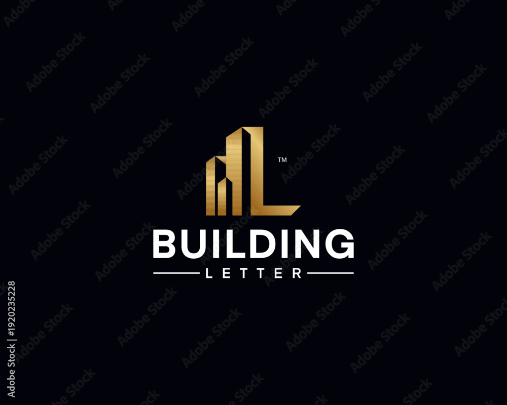 Fototapeta premium L-shaped building logo