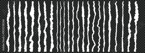 ripped or torn texture pieces of paper edge set. Torn paper edge element for social media business banner or planning sheets of paper. Ripped newspaper clip art. ripped paper note grunge brush stroke.