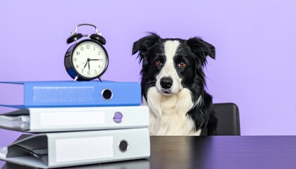 dog in the office
