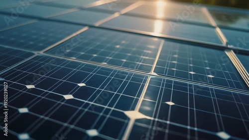 Close-up of transparent photovoltaic glass converting sunlight into energy. Solar window technology for sustainable architecture, renewable energy and green building materials.