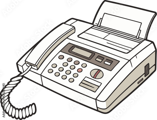 Fax machine with phone office equipment