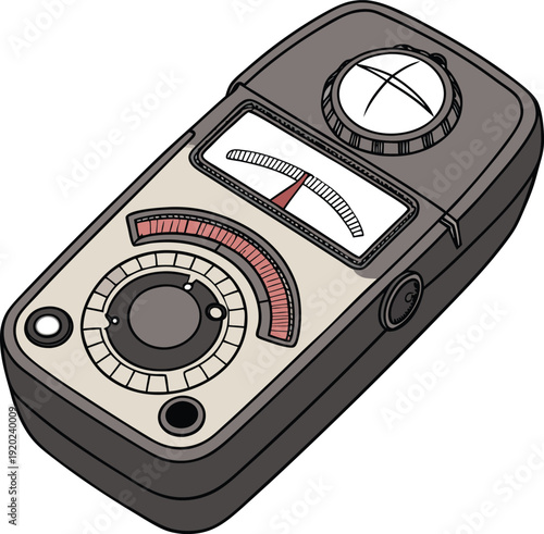 Multimeter with dials and gauge device tool electronics