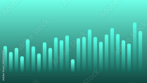 Digital soundwave pattern with vertical bars in gradient blue tones
