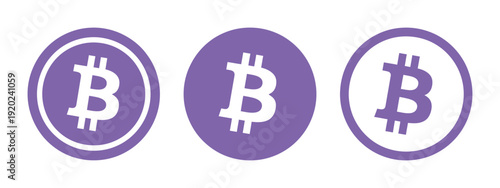 Crypto currency, bitcoin, bit coin logo, bitcoin symbol vector illustration, digital money and blockchain concept, financial technology icon, editable vector design