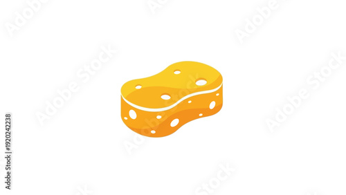Yellow and Orange Sponge for Cleaning and Washing.
