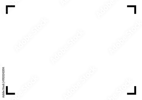 Camera Focus Frame Corners PNG Isolated on Transparent Background – Viewfinder Border