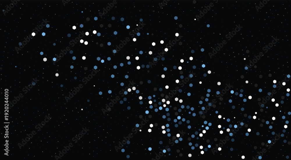 Fototapeta premium A starry night sky with numerous white stars