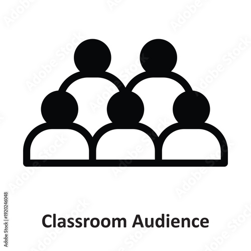 Classroom Audience Vector icon which can easily modify or edit