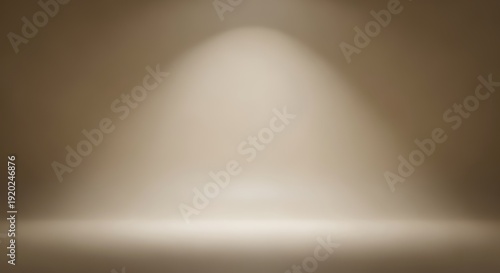 Elegant warm studio background with an overhead spotlight and soft shadow for professional organic product displays and minimalist beauty branding
