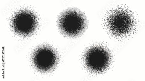 Spray Paint Texture Vector – Black Ink Dots, Splatters, and Swirls for Grunge Backgrounds, Urban Art, and Creative Design Overlays