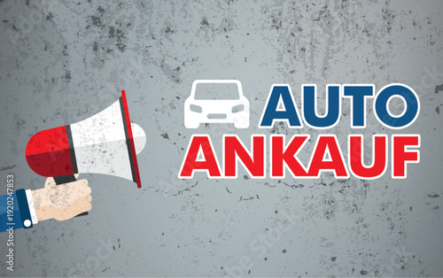 Schild Autoankauf Sichtbeton