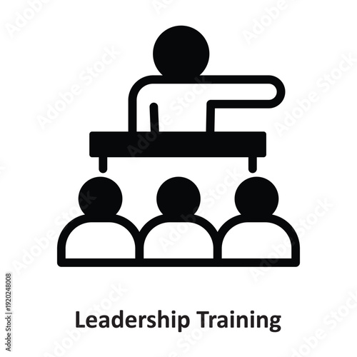 Leadership Training Vector icon which can easily modify or edit