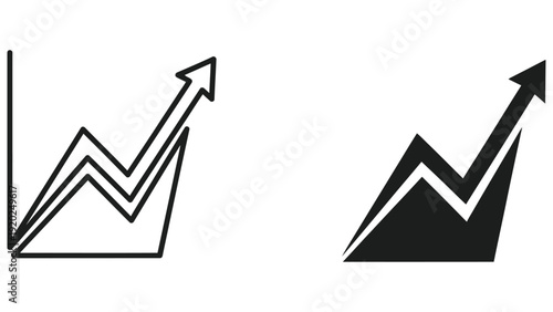 Stylized ascending chart lines and arrows symbolizing progress and gains