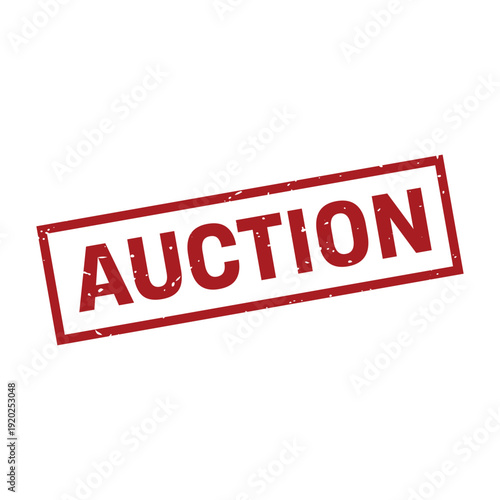 Auction Stamp, Auction Grunge Square Sign