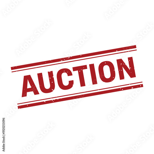 Auction Stamp, Auction Grunge Square Sign