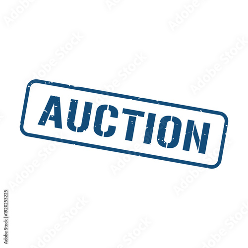 Auction Stamp, Auction Grunge Square Sign