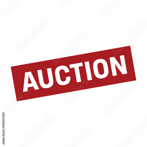 Auction Stamp, Auction Grunge Square Sign