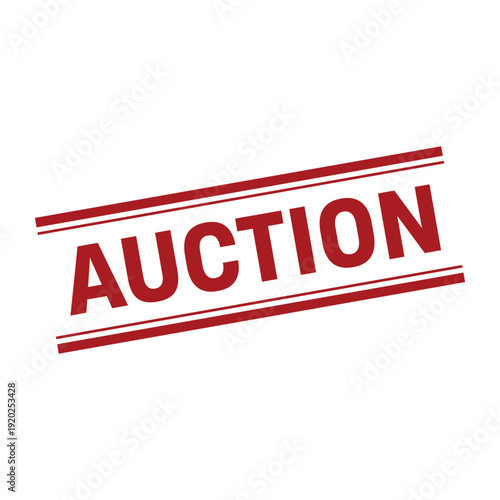 Auction Stamp, Auction Grunge Square Sign