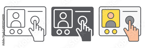 Intercom telephone line icon, communication and electronic, phone sign, vector graphics, a linear pattern on a white background.