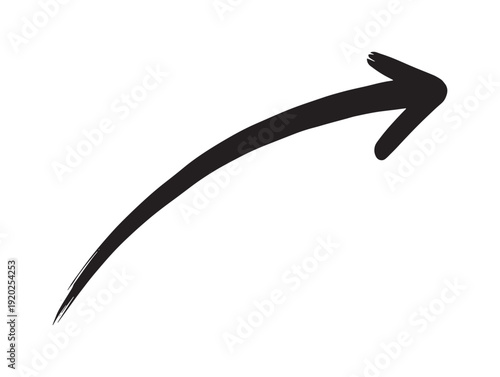 A black arrow pointing to the right on a white background