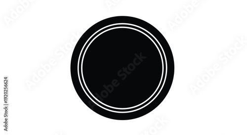 Concentric circles create a striking black shape a bold silhouette