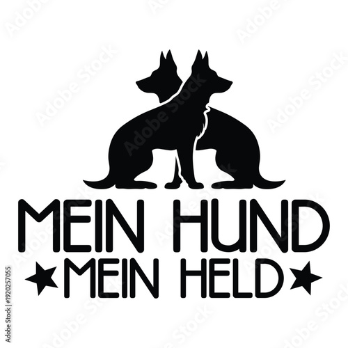 Mein Hund Mein Held  Dog Mama T-shirt design