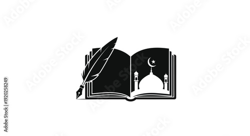 Giveaway promotion with gift box icons in a stark black silhouette