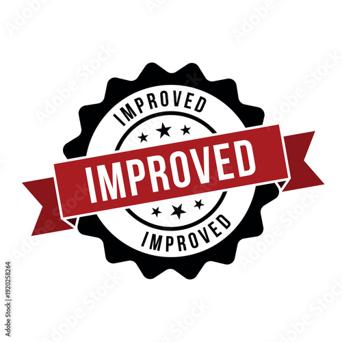 Improved Stamp, Improved Round Sign With Ribbon