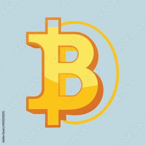 3D gold dollar sign icon and currency symbol on a white background representing money and financial business banking wealth in a vector illustration design