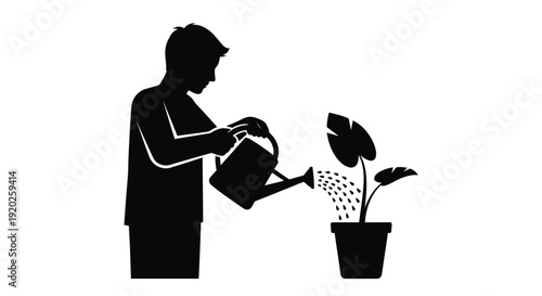 A simple black frying pan illustration top down view silhouette