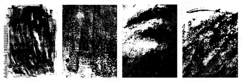 Black brushstroke textures with solid, vertical, and distressed paint effects