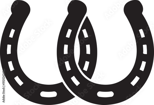 Two connected horseshoes