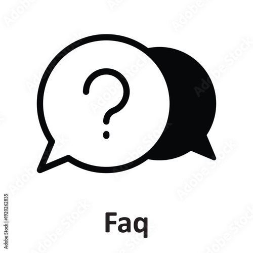 FAQ Vector icon which can easily modify or edit