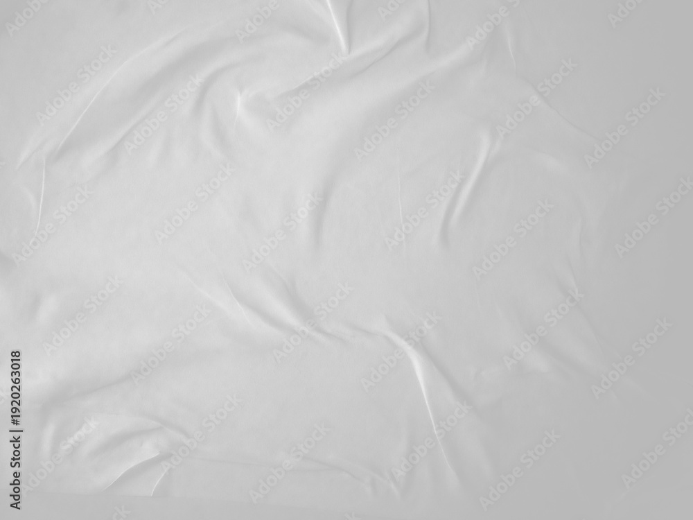 Obraz premium White Wrinkled Paper Texture Background, Minimal Abstract Surface