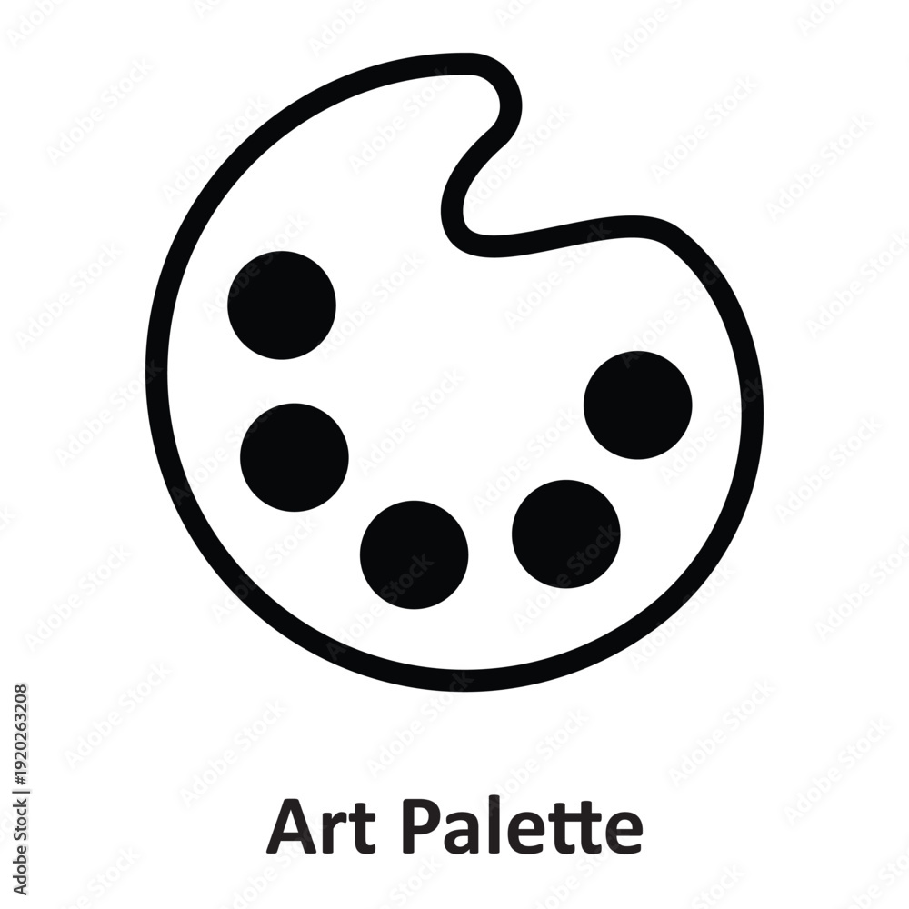 Obraz premium Art Palette Vector icon which can easily modify or edit