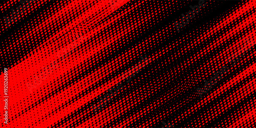 Halftone dots red and blue color pattern gradient grunge texture background.