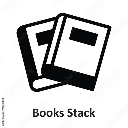 Books Stack Vector icon which can easily modify or edit