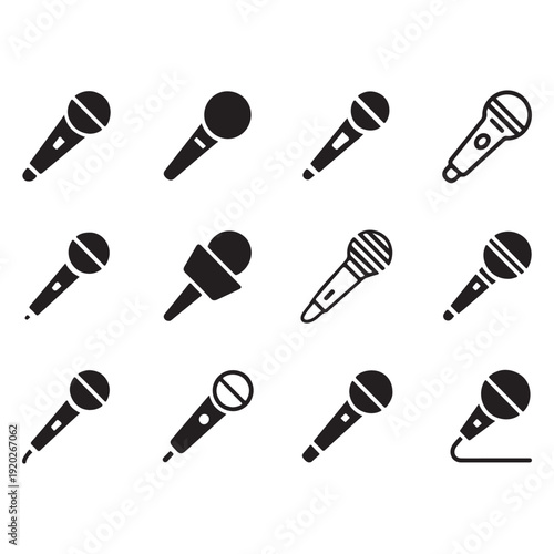 Microphone and Audio Recording Icons