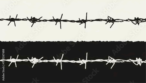 barbed wire silhouette