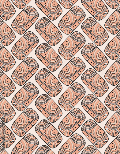 Ethnic ornament with abstract geometric shapes