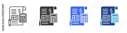  accounting icon set multiple style collection	
