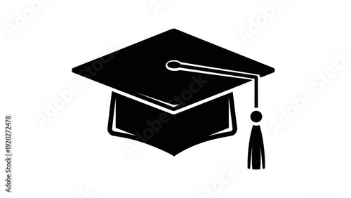 Graduation Cap Icon Academic Symbol.