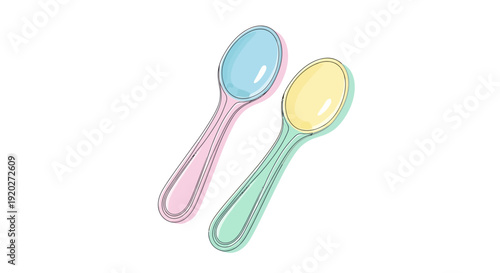Colorful Baby Spoons for Feeding Infants.