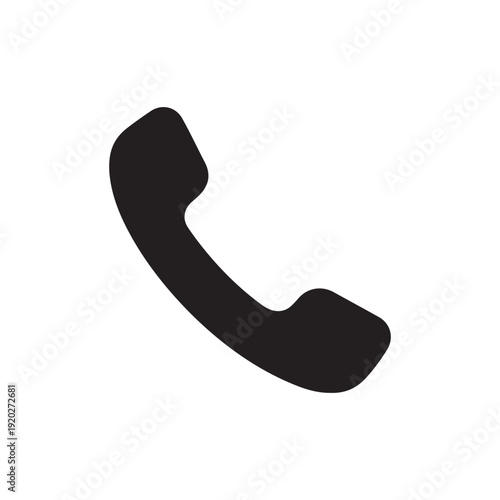 Telephone Handset Icon Vector Illustration for Communication