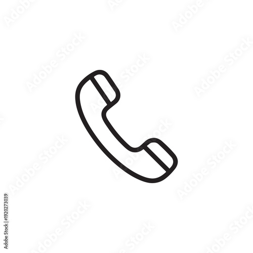 Telephone Handset Icon Vector Illustration for Calls and Communication