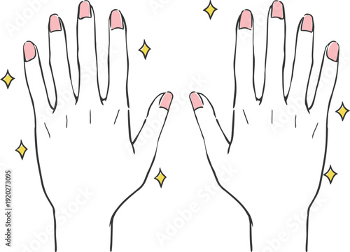 綺麗な手　ハンドケア　ベクター