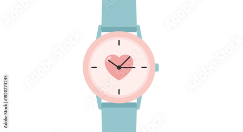 Stylish Wristwatch with Heart Design on Face.