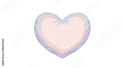 Soft Pink Heart Shaped Plush Toy.